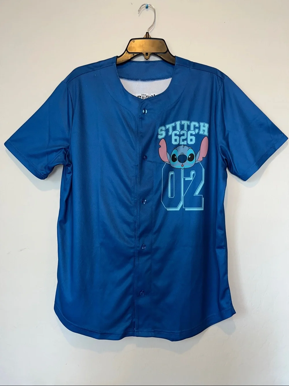 Disney Stitch Jersey Graphic Print Stitch 626 Baseball Shirt Men Size M Unisex
